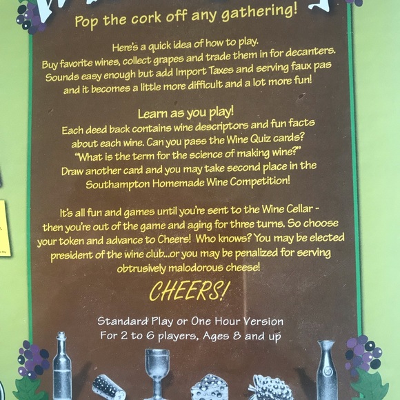 Wineopoly Board Game - game of cork popping fun Sealed - Picture 5 of 5